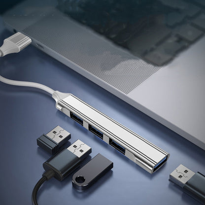 4 in 1 Mini Multifunctional Expanded Docking, Spec: Type-C/USB-C 3.0 (Silver), Type-C/USB-C 3.0 (Gray), Type-C/USB-C 3.0 (Pink)