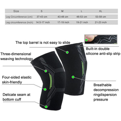 Nylon Sports Protective Gear Four-Way Stretch Knit Knee Pads, Size:, S, M, L, XL