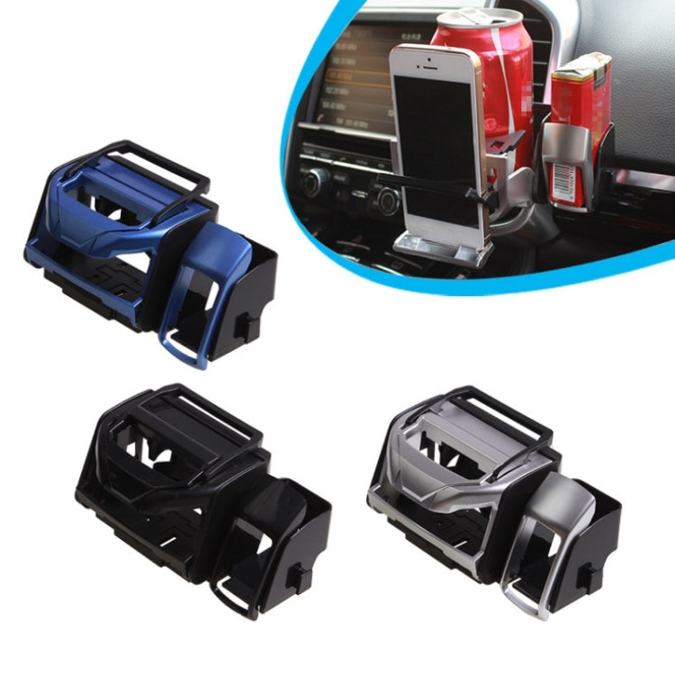 2 PCS SD-1012 Car Multifunctional Drink Holder Garbage Box, Silver, Blue, Black