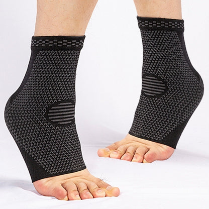 1pair Nylon Knitted Ankle Pads Compression Support Anti-Sprain Cycling Protective Gear, Blue S, Blue M, Blue L, Black S, Black M, Black L, White S, White M, White L