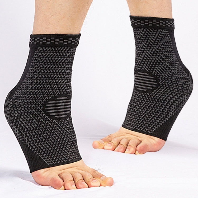 1pair Nylon Knitted Ankle Pads Compression Support Anti-Sprain Cycling Protective Gear, Blue S, Blue M, Blue L, Black S, Black M, Black L, White S, White M, White L