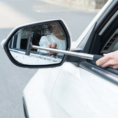 Portable Retractable Car Defogger Rearview Mirror Wiper, Black, Pink