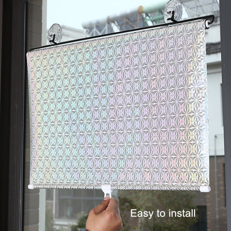 Suction Cup Car Shade Curtain Window Telescopic Roller Blind, Size: 50x125cm Silver Laser, 40x125cm Silver Lyser, 50x125cm Silver Laser, 40x125cm Black Mesh, 45x125cm Silver Lyser, 40x60cm Silver Lyser