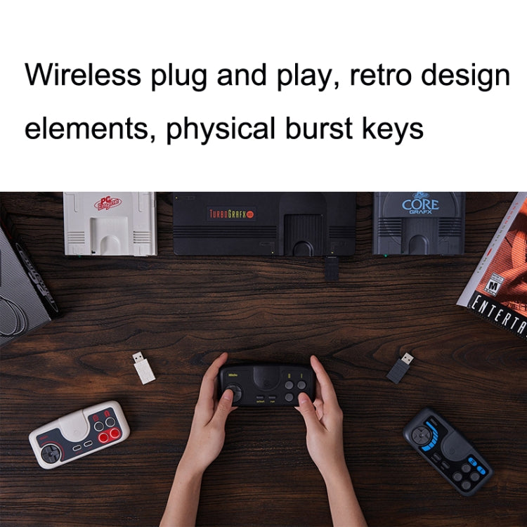 8Bitdo PCE2.4G Wireless Gamepad For Switch, Light Gray, Dark Gray, Black