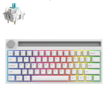 Ajazz K620T 62 Keys Bluetooth Wireless Dual Mode Mechanical Keyboard, Style:, Blue Shaft (Black), Pink Shaft (Black), Blue Shaft (White), Pink Shaft (White)