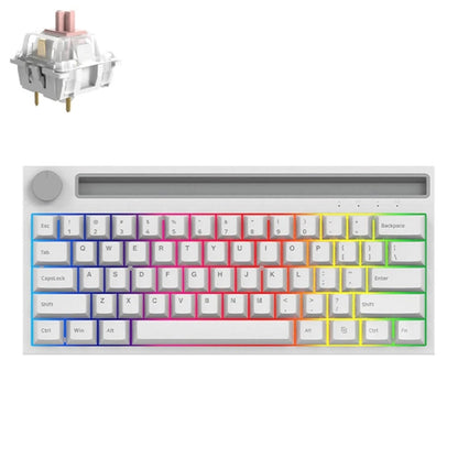 Ajazz K620T 62 Keys Bluetooth Wireless Dual Mode Mechanical Keyboard, Style:, Blue Shaft (Black), Pink Shaft (Black), Blue Shaft (White), Pink Shaft (White)