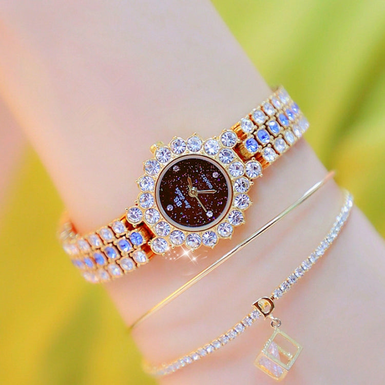 BS Bee Sister FA1580 Sparkling Full Diamond Watch Temperament Women Chain Watch, Golden Green, Golden Blue, Silver Blue, Rose Coffee