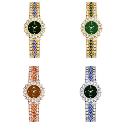 BS Bee Sister FA1580 Sparkling Full Diamond Watch Temperament Women Chain Watch, Golden Green, Golden Blue, Silver Blue, Rose Coffee