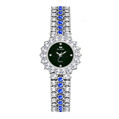 BS Bee Sister FA1580 Sparkling Full Diamond Watch Temperament Women Chain Watch, Golden Green, Golden Blue, Silver Blue, Rose Coffee