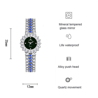 BS Bee Sister FA1580 Sparkling Full Diamond Watch Temperament Women Chain Watch, Golden Green, Golden Blue, Silver Blue, Rose Coffee