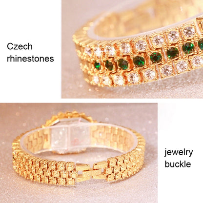 BS Bee Sister FA1580 Sparkling Full Diamond Watch Temperament Women Chain Watch, Golden Green, Golden Blue, Silver Blue, Rose Coffee