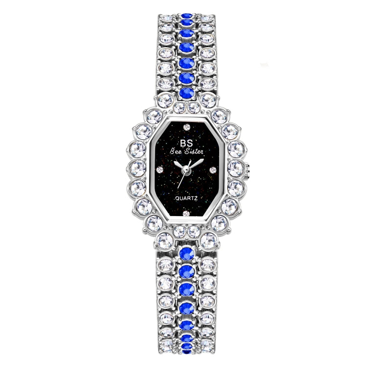 BS Bee Sister  FA1581 Niche Glitter Full Diamond Women Watch, Golden Green, Silver Blue, Rose Coffee, Silver Green