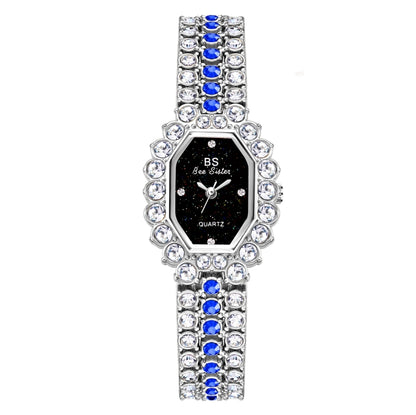 BS Bee Sister  FA1581 Niche Glitter Full Diamond Women Watch, Golden Green, Silver Blue, Rose Coffee, Silver Green