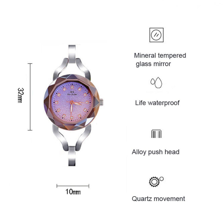 BS Bee Sister  FA1565  Aurora Star Diamond Ladies Chain Watch, Silver, Gold, Rose Gold