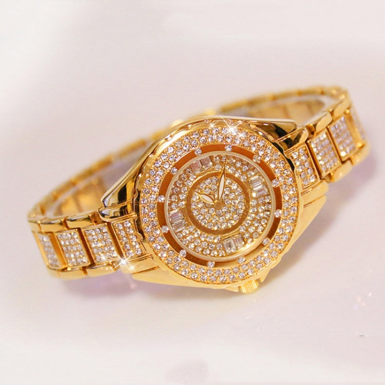 BS Bee Sister FA0917L  Niche Full Diamond Ladies Watch, Gold, Silver, Rose Gold