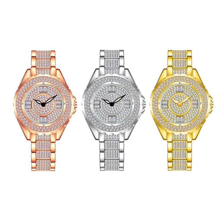 BS Bee Sister FA0917L  Niche Full Diamond Ladies Watch, Gold, Silver, Rose Gold