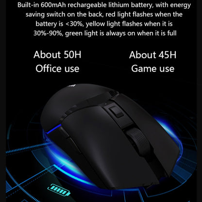 Ajazz I309Pro 1600 DPI 8 Keys Dual Mode Gaming Wireless Bluetooth Mouse