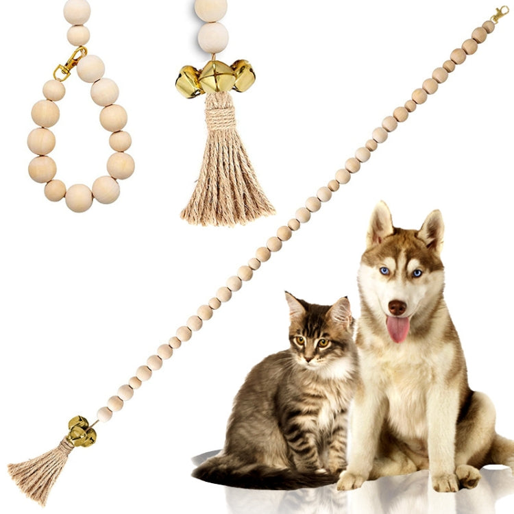 Dog Doorbell Dog Trainer Hanging Rope Funny Cat Toy,Style:, Wooden Beads Gold, Wooden Beads Silver, Wooden Beads Copper, Braided Open Mouth Bell - Bronze, Braided Cross Bell - Silver