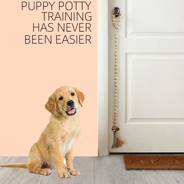 Dog Doorbell Dog Trainer Hanging Rope Funny Cat Toy,Style:, Wooden Beads Gold, Wooden Beads Silver, Wooden Beads Copper, Braided Open Mouth Bell - Bronze, Braided Cross Bell - Silver