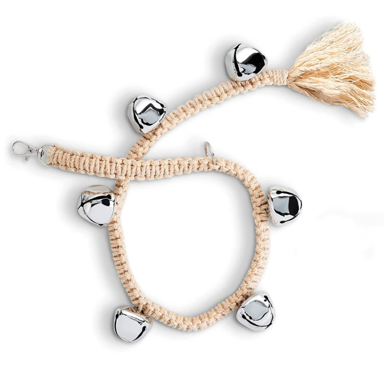 Dog Doorbell Dog Trainer Hanging Rope Funny Cat Toy,Style:, Wooden Beads Gold, Wooden Beads Silver, Wooden Beads Copper, Braided Open Mouth Bell - Bronze, Braided Cross Bell - Silver