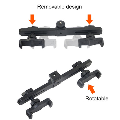 Universal Removable Rotating Live Dual-Camera Bracket, Spec:, Dual Phone Clip
