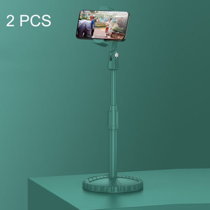 2 PCS Multifunctional Live Telescopic Mobile Phone Desktop Bracket, Classic Black, Ivory White, Dark Night Green, Active Orange, Noble Purple, Mint Green, Cherry Blossom Pink