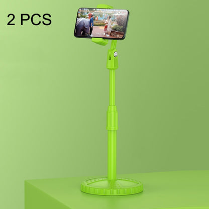 2 PCS Multifunctional Live Telescopic Mobile Phone Desktop Bracket, Classic Black, Ivory White, Dark Night Green, Active Orange, Noble Purple, Mint Green, Cherry Blossom Pink