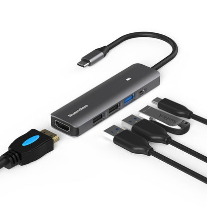 Blueendless Type-C+USB 3.0/2.0+HDMI4K HUB, Specification:, 7 in 1, 5 in 1