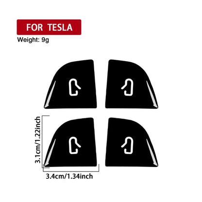For Tesla Model 3 4pcs/ Set B-type Car Window Switch Stickers