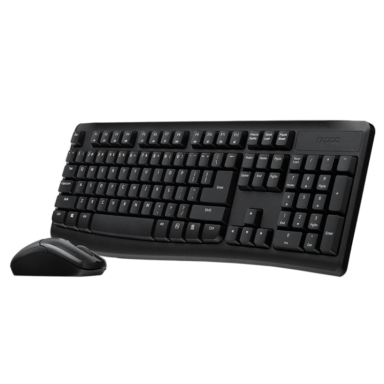 Rapoo X1800PRO 104 Keys Waterproof Multimedia Wireless Keyboard Mouse Set, Black, White