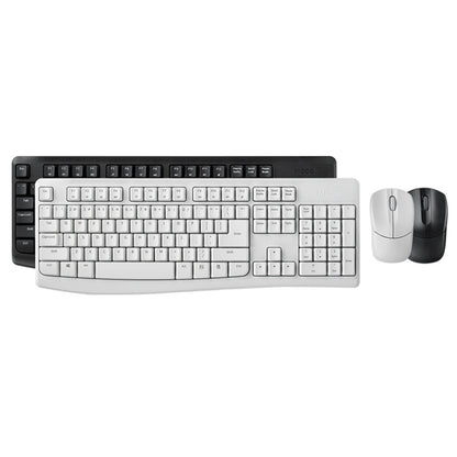 Rapoo X1800PRO 104 Keys Waterproof Multimedia Wireless Keyboard Mouse Set, Black, White