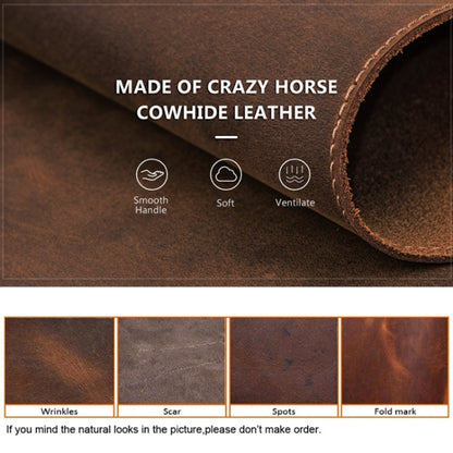 CONTACTS FAMILY Crazy Horse Leather Retro Petal Office Mouse Pad