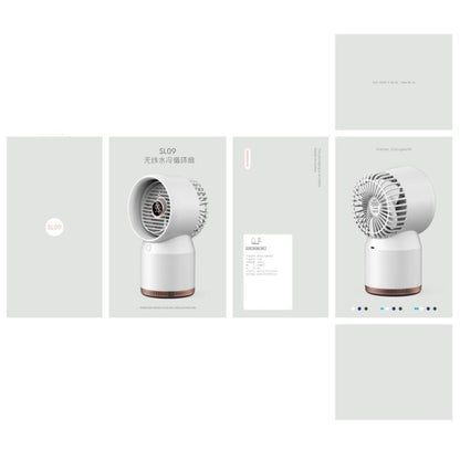 Spray Humidified LED Digital Display Office Home Fan, Style:, 3600mAh Rechargeable, USB Direct Plug