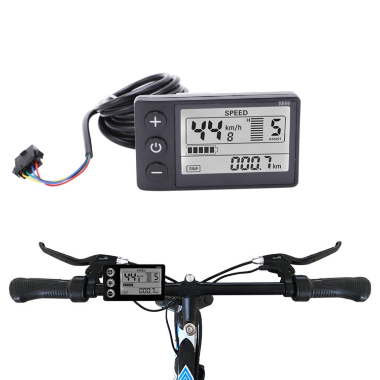 S866 Electric Bicycle Mountain Bike LCD Meter, A Type, B Type
