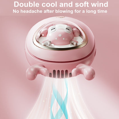 Children Hanging Neck Fan USB Handheld Light Glowing Mini Portable Fan, Children White, Children Pink, Children Yellow