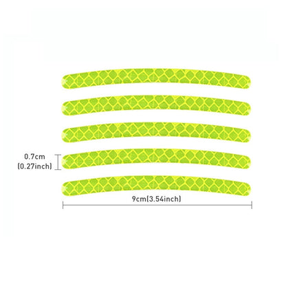 10pcs /Set Car Wheel Reflective Stickers 3D Personal Decoration Tire Warning Stickers