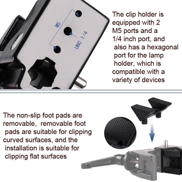 CL-22 Multi-function SLR Camera Fixed Clip Gimbal Vigorously Clip Photography Pliers