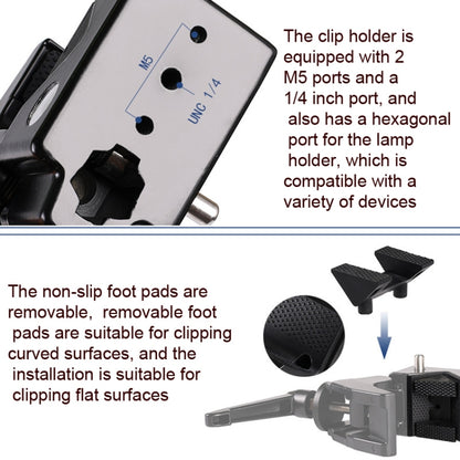 CL-22 Multi-function SLR Camera Fixed Clip Gimbal Vigorously Clip Photography Pliers