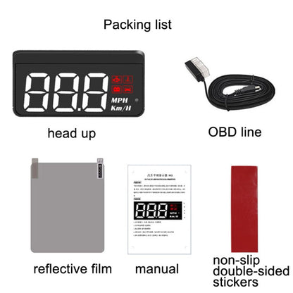 Wireless Car OBD Speed Water Temperature Raising Instrument Panel HD Projector, Wireless Car OBD