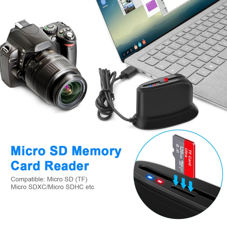 Rocketek  SCR812 USB 2.0 Smart Card Reader IC ID CAC TF Card Reader