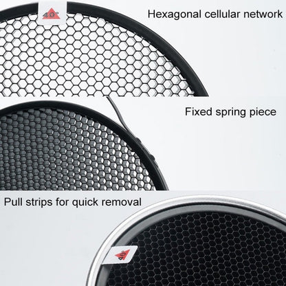 GODOX SN1002 Honeycomb Mesh Reflector Light Effect Accessory For 17cm Standard Cover, Density:, 10°, 20°, 30°, 40°, 50°, 60°