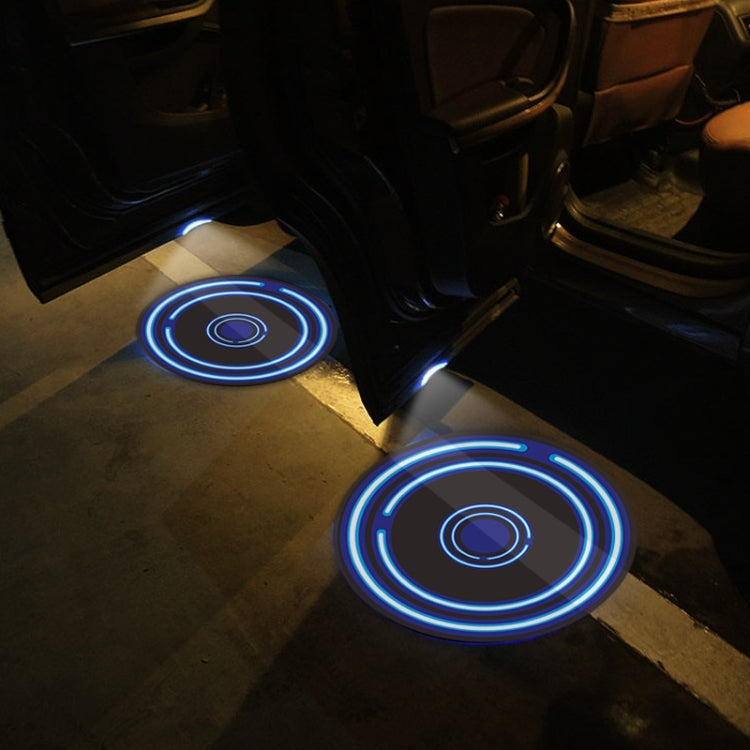 LED Infrared Induction Car Door Welcome Light Night Projection Ambient Light, Energy Circle (Blue), Energy Circle (White), Energy Circle (Yellow), Cat Claw (Yellow), Radish (Yellow), Drink (Yellow), Drink (Purple), Honor (Yellow), Honor (Purple)