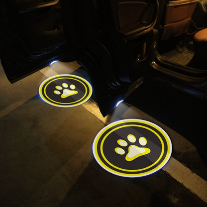LED Infrared Induction Car Door Welcome Light Night Projection Ambient Light, Energy Circle (Blue), Energy Circle (White), Energy Circle (Yellow), Cat Claw (Yellow), Radish (Yellow), Drink (Yellow), Drink (Purple), Honor (Yellow), Honor (Purple)