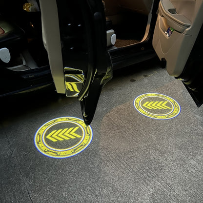 LED Infrared Induction Car Door Welcome Light Night Projection Ambient Light, Energy Circle (Blue), Energy Circle (White), Energy Circle (Yellow), Cat Claw (Yellow), Radish (Yellow), Drink (Yellow), Drink (Purple), Honor (Yellow), Honor (Purple)