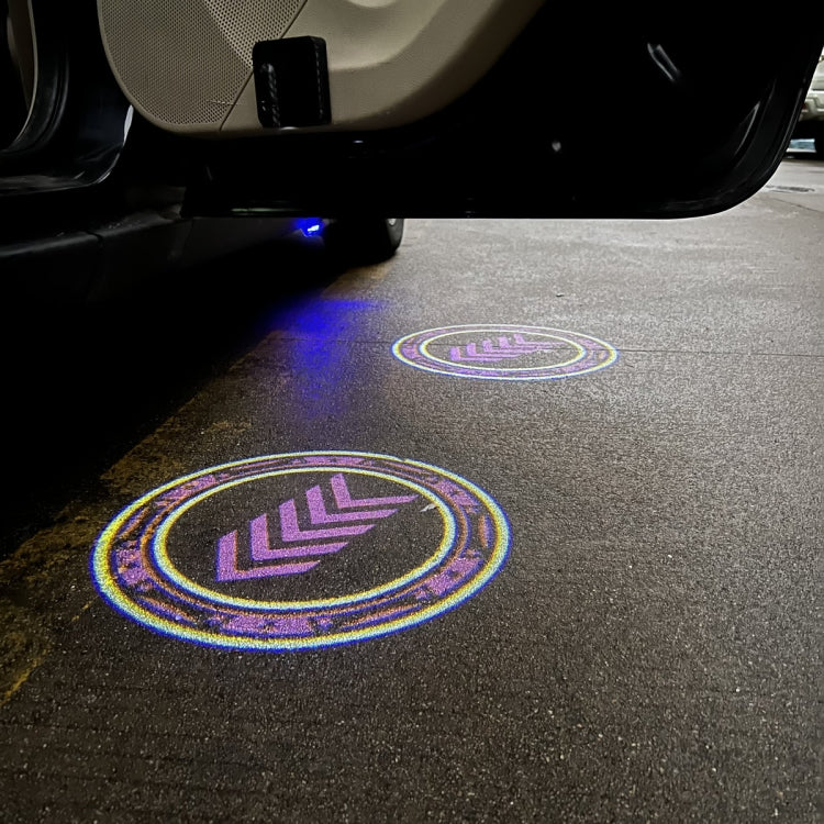 LED Infrared Induction Car Door Welcome Light Night Projection Ambient Light, Energy Circle (Blue), Energy Circle (White), Energy Circle (Yellow), Cat Claw (Yellow), Radish (Yellow), Drink (Yellow), Drink (Purple), Honor (Yellow), Honor (Purple)