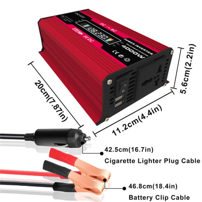 Solar Power System Inverters+30A Controller+18W 18V Solar Panel, Black 12V To 220V, Black 12V To 110V, Red 12V To 220V, Red 12V To 110V