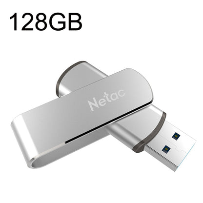 Netac U388 High Speed USB3.0 Metal Rotating Car Computer U Disk, 32GB, 64GB, 128GB