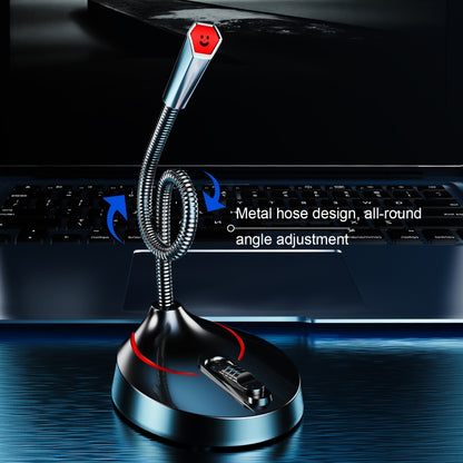 F12 Metal Hose Meeting Desktop Microphone, Spec:, 3.5 Version (Black), USB Version (Black)
