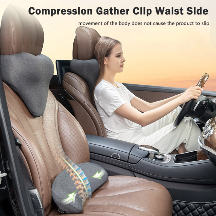 Memory Foam Car Lumbar Cushion Driving Seat Cushion, Memory Foam Dark Gray, Memory Foam Gray, Memory Foam Fog Blue