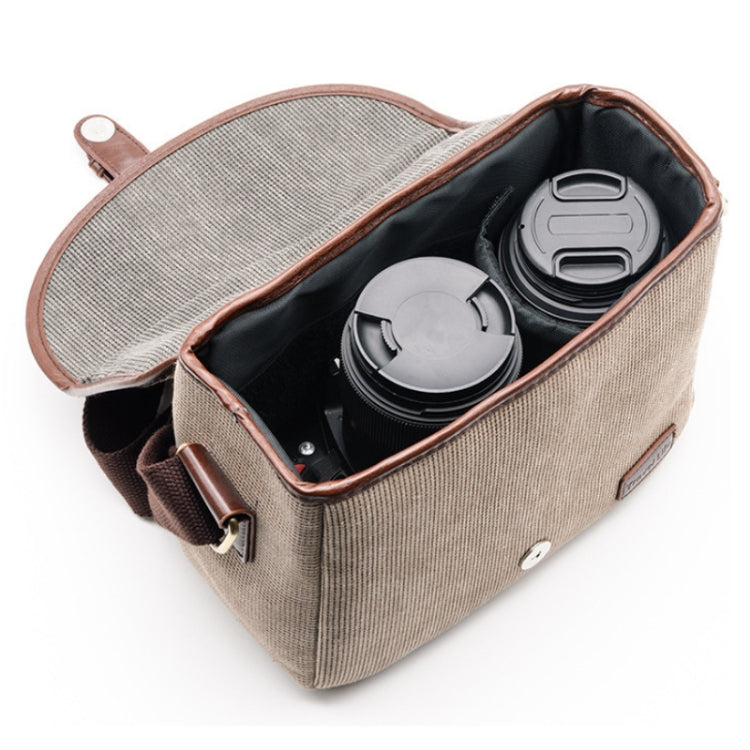 Casual SLR Camera Canvas Crossbody Bag, Gray, Blue, Khaki